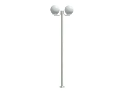 Lámparas de pie para exterior de 3 piezas color plata 215 cm acero inoxidable Plata 02_0042558