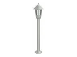 Lámparas de pie para exterior de 3 piezas color plata 80 cm acero inoxidable Plata 02_0042561