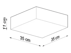 Best Sollux Lighting Lámparas de techo Care minimalista de CLORURO DE POLIVINILO - 2 fuentes luminosas 3000K - L.35 x A.11 cm - Gris