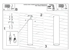 Sollux Lighting Plafón^Lámparas De Techo Lagos Moderno De Acero - 1 Fuentes Luminosas - L.6 X A.30 Cm - Brillo Dorado