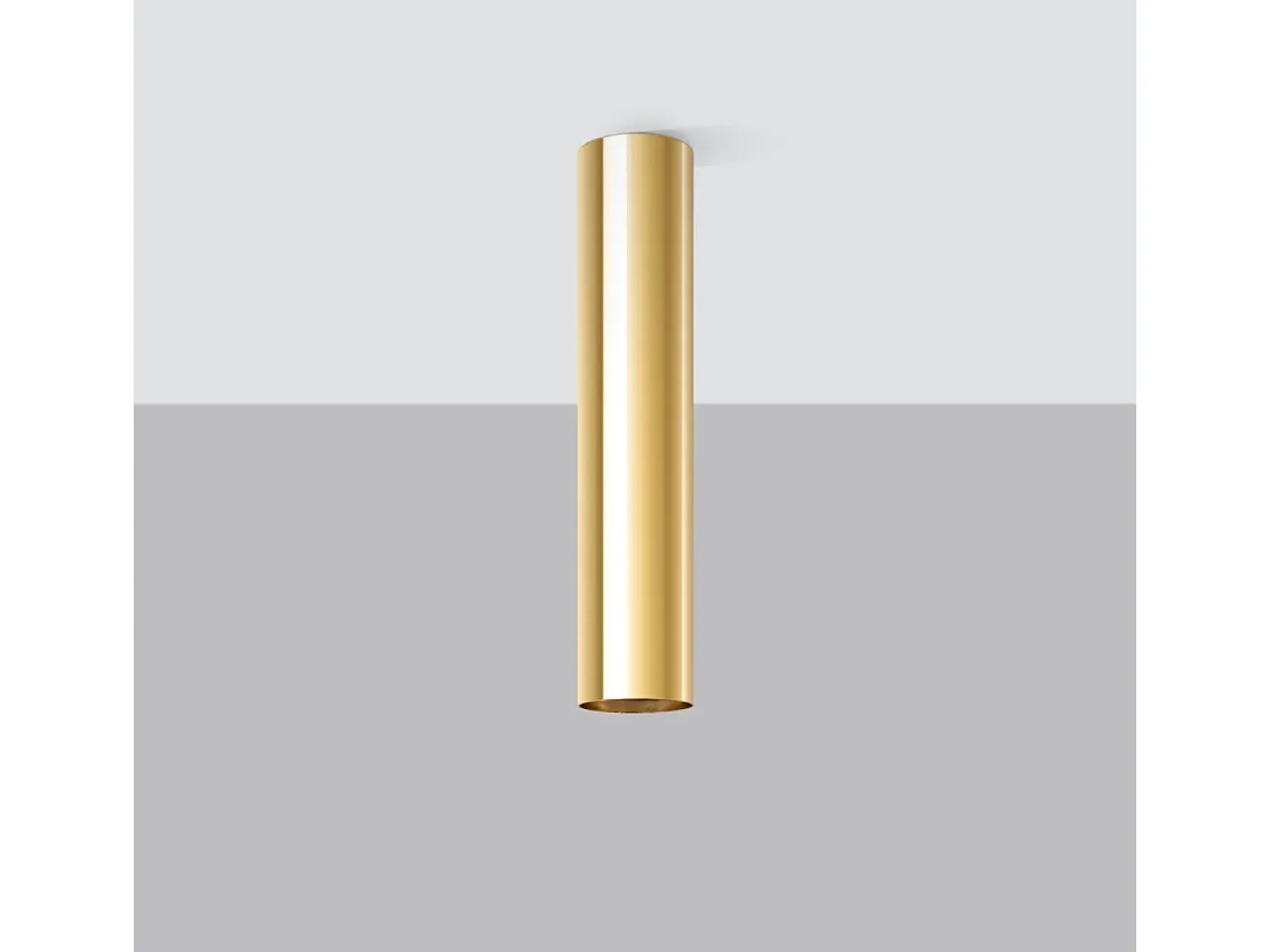 Sollux Lighting Plafón^Lámparas De Techo Lagos Moderno De Acero - 1 Fuentes Luminosas - L.6 X A.30 Cm - Brillo Dorado