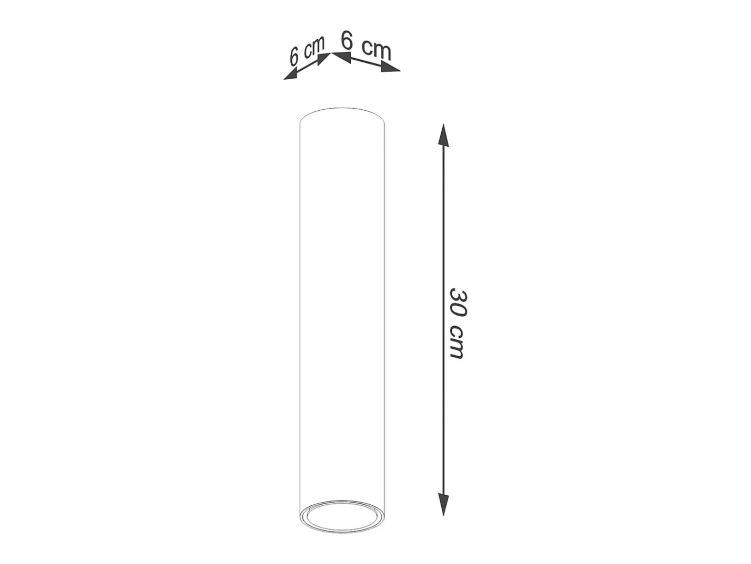 Sollux Lighting Plafón^Lámparas De Techo Lagos Moderno De Acero - 1 Fuentes Luminosas - L.6 X A.30 Cm - Brillo Dorado