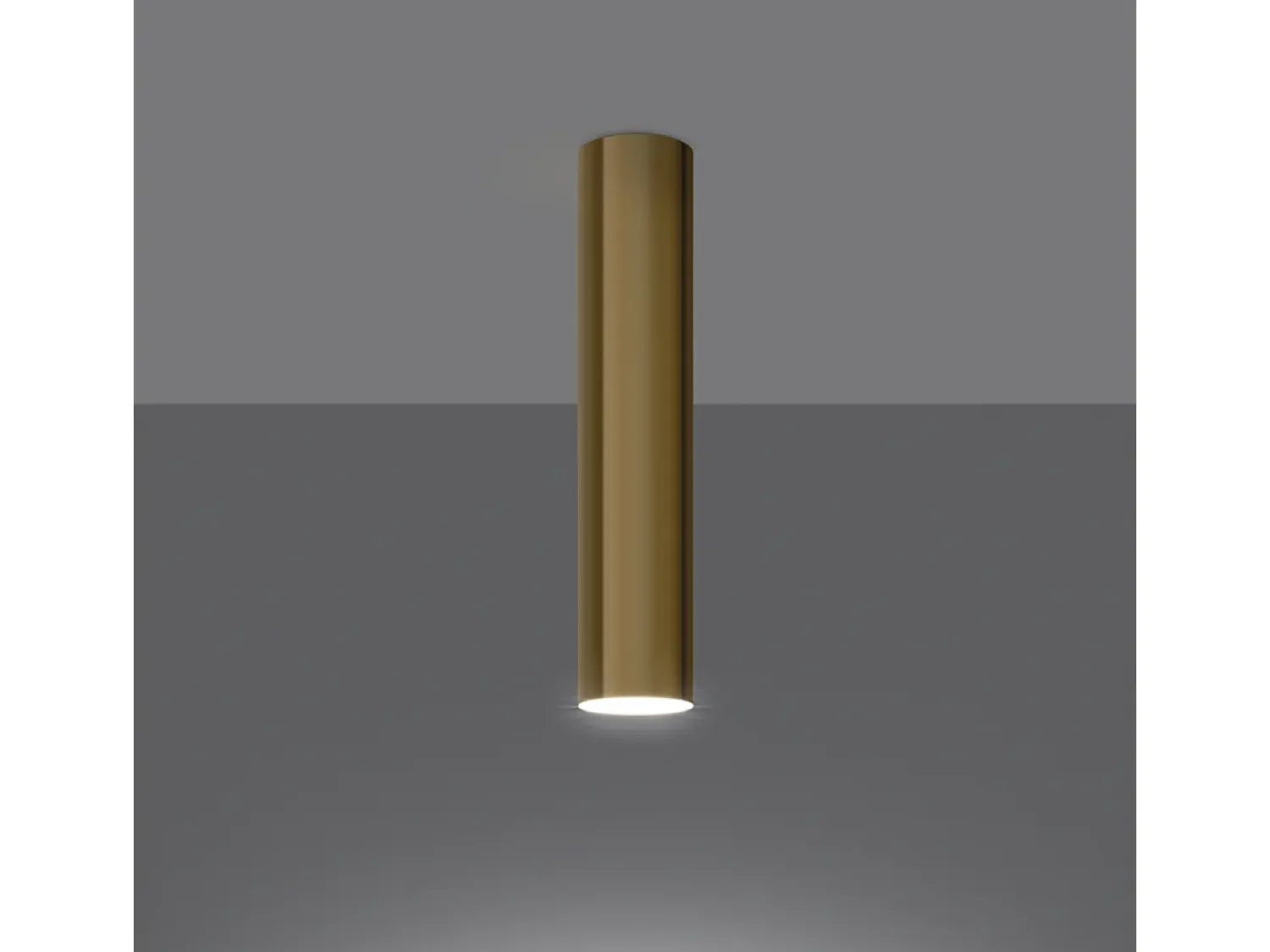 Sollux Lighting Plafón^Lámparas De Techo Lagos Moderno De Acero - 1 Fuentes Luminosas - L.6 X A.30 Cm - Brillo Dorado