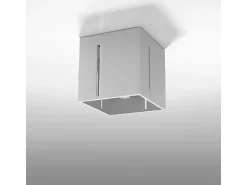 Best Sollux Lighting Lámparas de techo Luminara moderno de aluminio - 1 fuentes luminosas 3000K - L.10 x A.10 cm - Gris