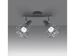 Best Sollux Lighting Lámparas de techo Lunova moderno de acero - 2 fuentes luminosas 4000K - L.31 x A.19 cm - Blanco