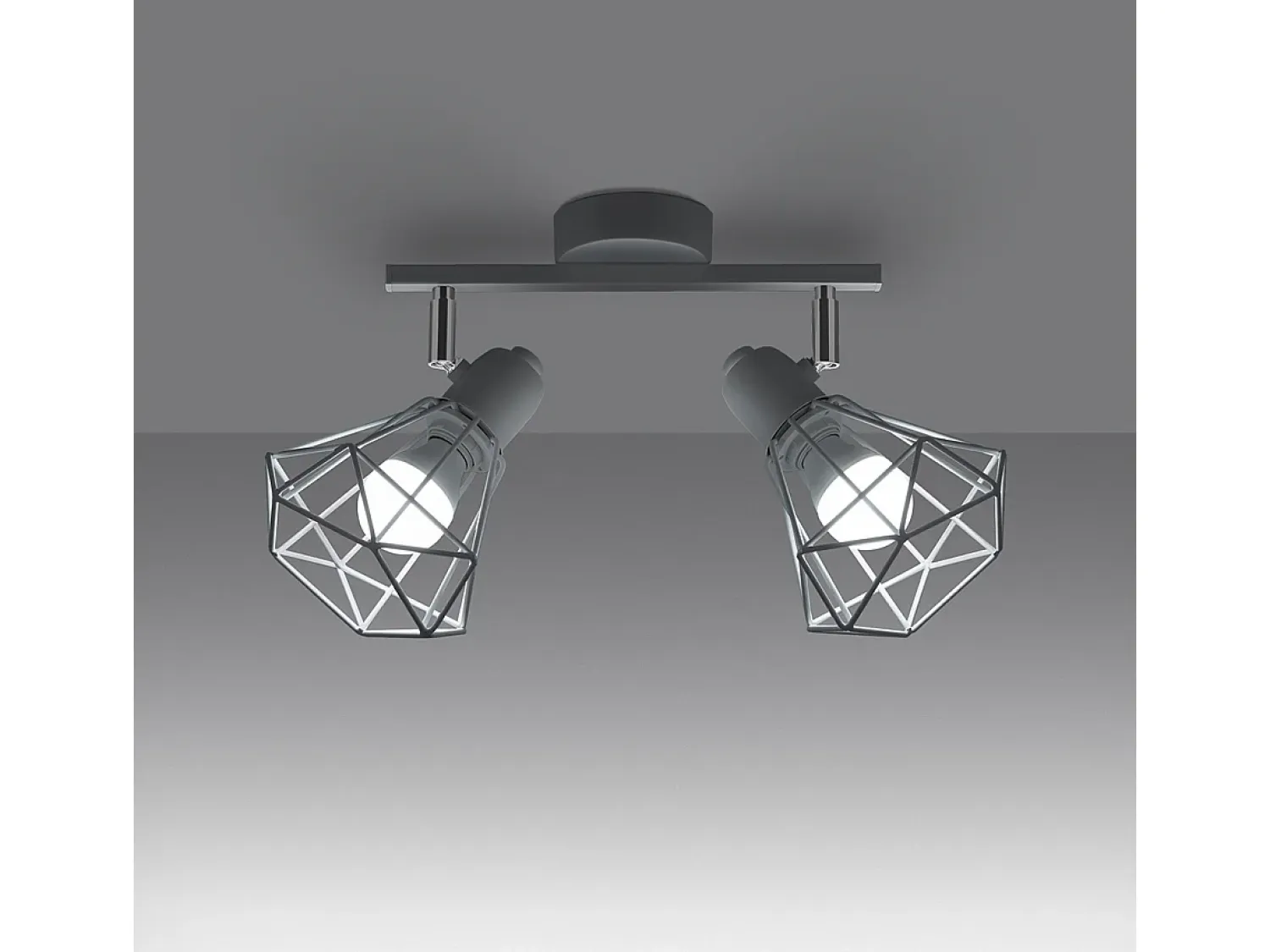 Best Sollux Lighting Lámparas de techo Lunova moderno de acero - 2 fuentes luminosas 4000K - L.31 x A.19 cm - Blanco
