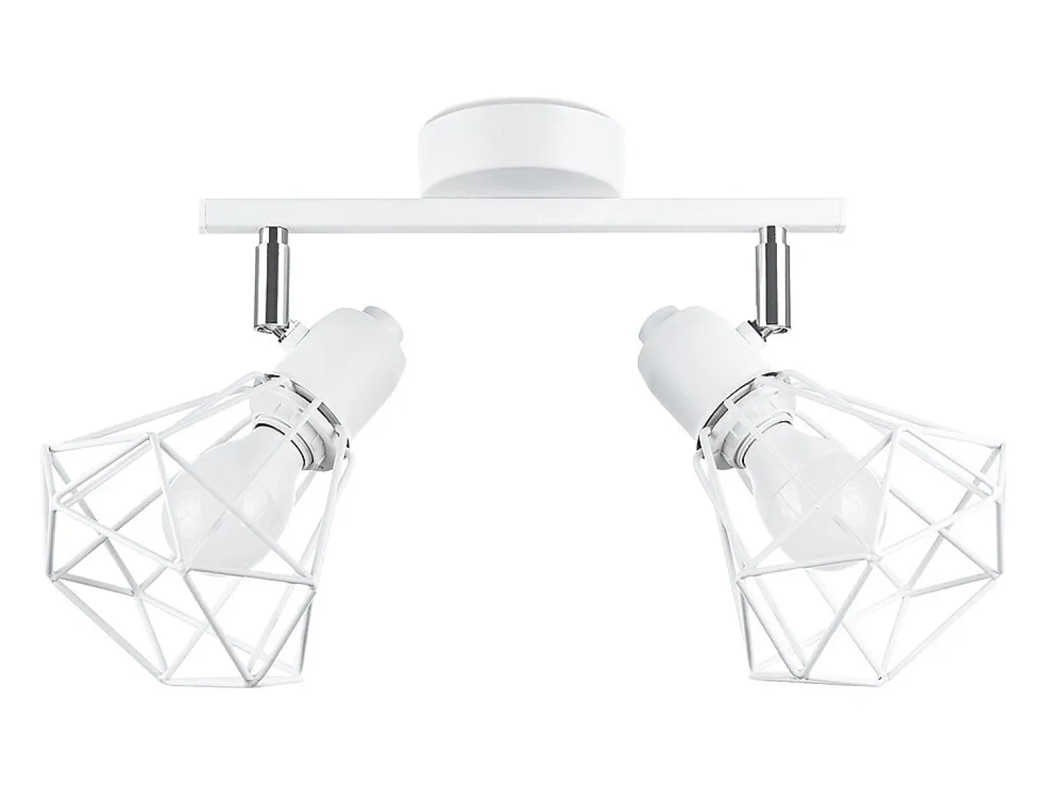 Best Sollux Lighting Lámparas de techo Lunova moderno de acero - 2 fuentes luminosas 4000K - L.31 x A.19 cm - Blanco