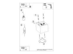 Best Sollux Lighting Lámparas de techo Quadx moderno de aluminio - 1 fuentes luminosas 3000K - L.10 x A.10 cm - Gris