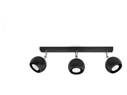 Sollux Lighting Plafón^Lámparas de techo Rayis moderno de acero - 3 fuentes luminosas 3000K - L.45 x A.16 cm - Negro