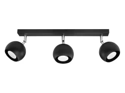 Sollux Lighting Plafón^Lámparas de techo Rayis moderno de acero - 3 fuentes luminosas 3000K - L.45 x A.16 cm - Negro