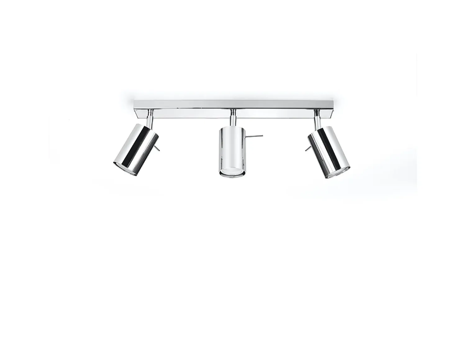 Sollux Lighting Plafón^Lámparas De Techo Ring Moderno De Acero - 3 Fuentes Luminosas - L.45 X A.16 Cm - Cromo Gris