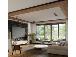 Sollux Lighting Plafón^Lámparas de techo Shad moderno de acero/madera - 3 fuentes luminosas 3000K - L.53 x A.14 cm - madera negra Negro