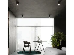 Sollux Lighting Plafón^Lámparas de techo Shiis minimalista de aluminio - 1 fuentes luminosas 3000K - L.12 x A.11 cm - Negro