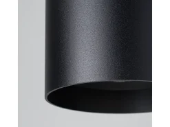 Sollux Lighting Plafón^Lámparas de techo Shiis minimalista de aluminio - 1 fuentes luminosas 3000K - L.12 x A.11 cm - Negro