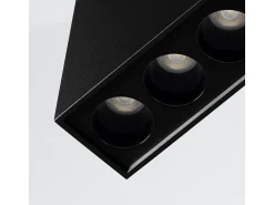 Sollux Lighting Plafón^Lámparas De Techo Sole Minimalista De Aluminio - 5 Fuentes Luminosas - L.13,7 X A.8,3 Cm - Negro