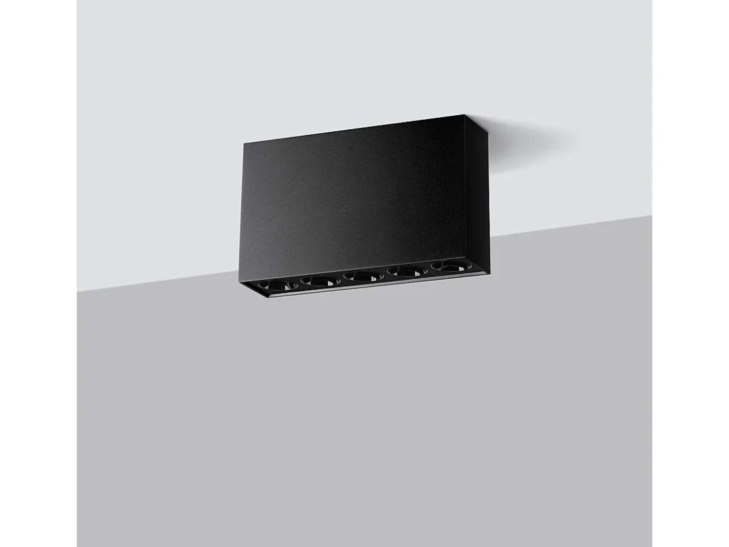 Sollux Lighting Plafón^Lámparas De Techo Sole Minimalista De Aluminio - 5 Fuentes Luminosas - L.13,7 X A.8,3 Cm - Negro