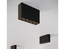 Sollux Lighting Plafón^Lámparas De Techo Sole Minimalista De Aluminio - 5 Fuentes Luminosas - L.13,7 X A.8,3 Cm - Negro