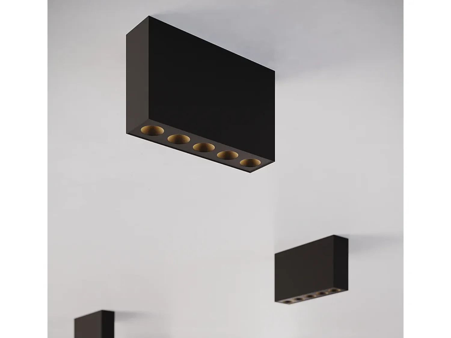 Sollux Lighting Plafón^Lámparas De Techo Sole Minimalista De Aluminio - 5 Fuentes Luminosas - L.13,7 X A.8,3 Cm - Negro