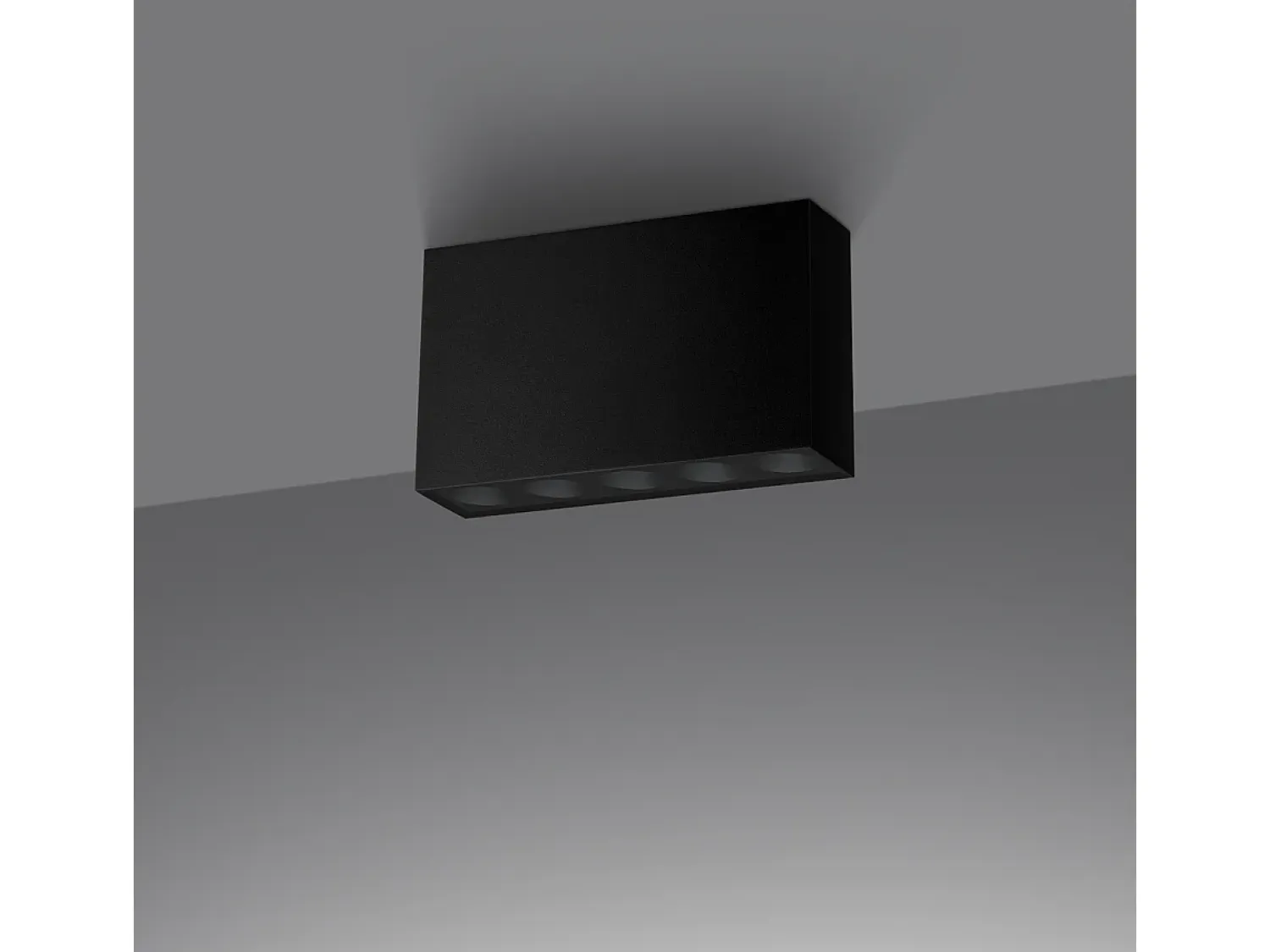 Sollux Lighting Plafón^Lámparas De Techo Sole Minimalista De Aluminio - 5 Fuentes Luminosas - L.13,7 X A.8,3 Cm - Negro