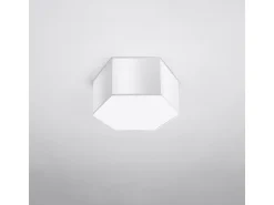 Best Sollux Lighting Lámparas de techo Solinia moderno de CLORURO DE POLIVINILO - 2 fuentes luminosas 3000K - L.30,5 x A.15,5 cm - Blanco