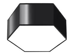 Sollux Lighting Plafón^Lámparas de techo Solinia moderno de CLORURO DE POLIVINILO - 2 fuentes luminosas 4000K - L.30,5 x A.13,5 cm - Negro