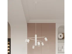 Sollux Lighting Plafón^Lámparas de techo Torim moderno de acero - 4 fuentes luminosas 3000K - L.100 x A.20 cm - Blanco