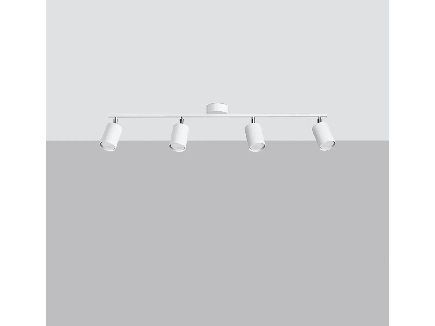 Sollux Lighting Plafón^Lámparas de techo Torim moderno de acero - 4 fuentes luminosas 3000K - L.100 x A.20 cm - Blanco
