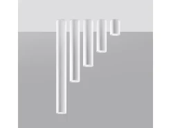 Sollux Lighting Plafón^Lámparas de techo Toris moderno de acero - 1 fuentes luminosas 3000K - L.6 x A.40 cm - Blanco