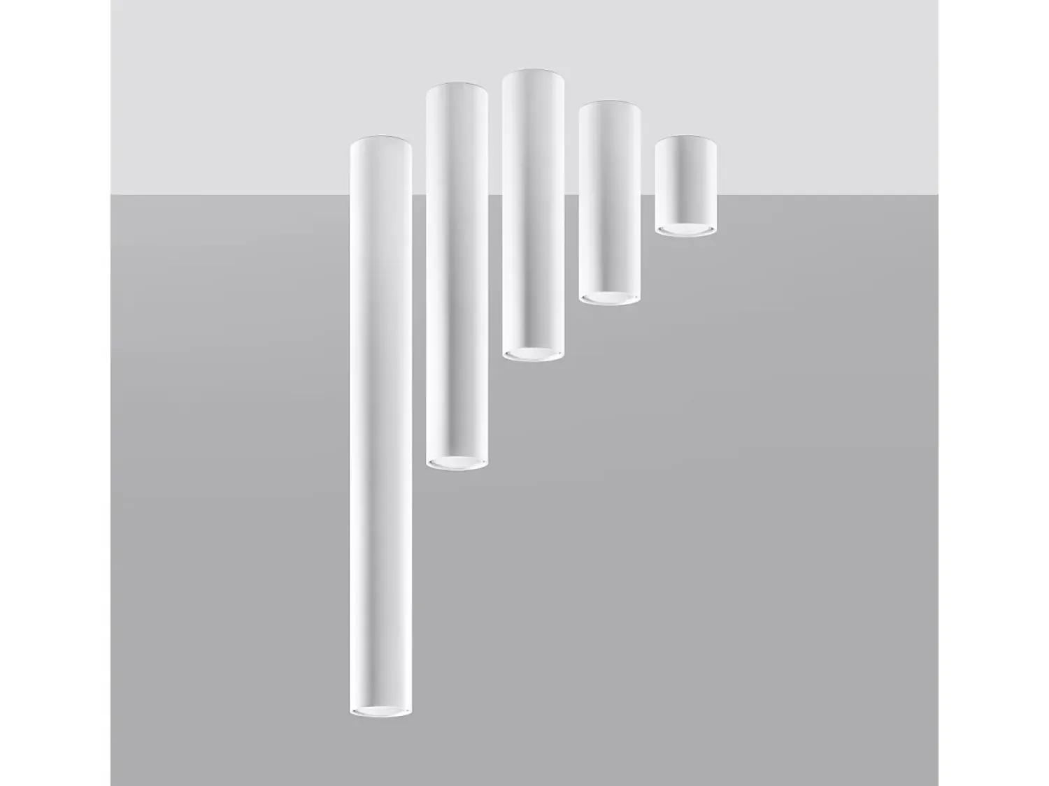 Sollux Lighting Plafón^Lámparas de techo Toris moderno de acero - 1 fuentes luminosas 3000K - L.6 x A.40 cm - Blanco