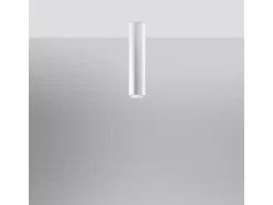Sollux Lighting Plafón^Lámparas de techo Toris moderno de acero - 1 fuentes luminosas 3000K - L.6 x A.40 cm - Blanco