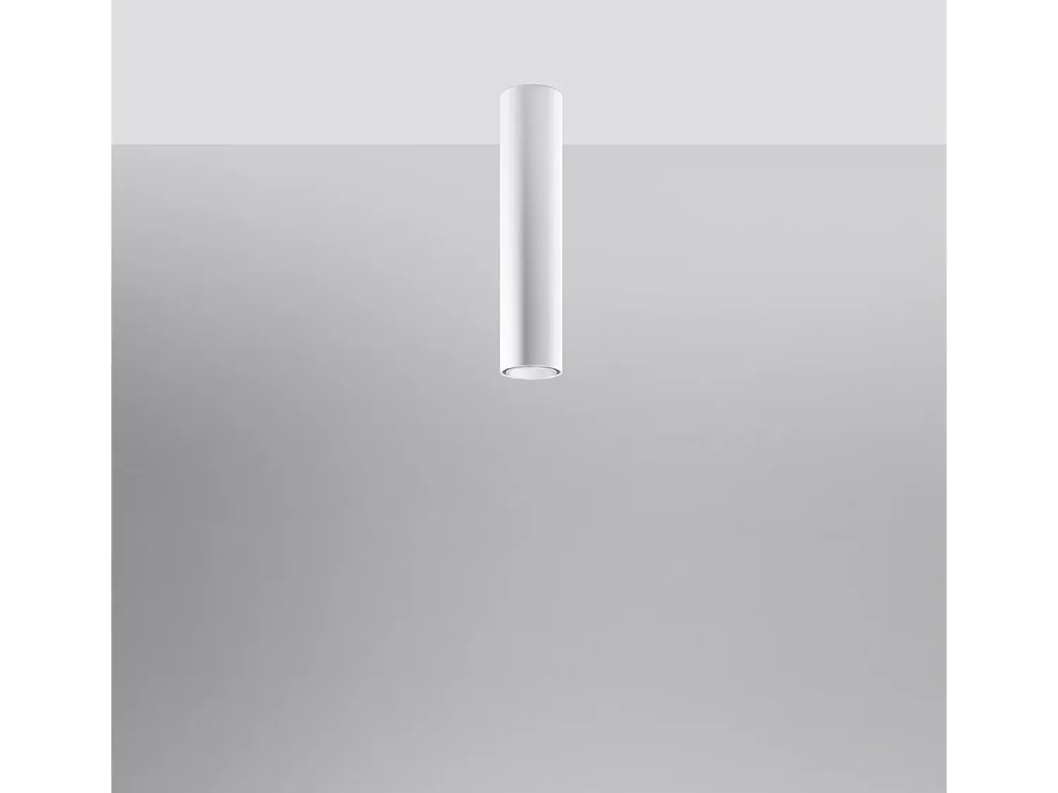 Sollux Lighting Plafón^Lámparas de techo Toris moderno de acero - 1 fuentes luminosas 3000K - L.6 x A.40 cm - Blanco