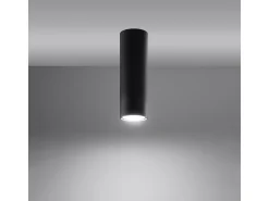 Sollux Lighting Plafón^Lámparas de techo Toris moderno de acero - 1 fuentes luminosas 4000K - L.6 x A.20 cm - Negro