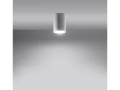 Sollux Lighting Plafón^Lámparas de techo Toris moderno de acero - 1 fuentes luminosas 4000K - L.6 x A.10 cm - Blanco