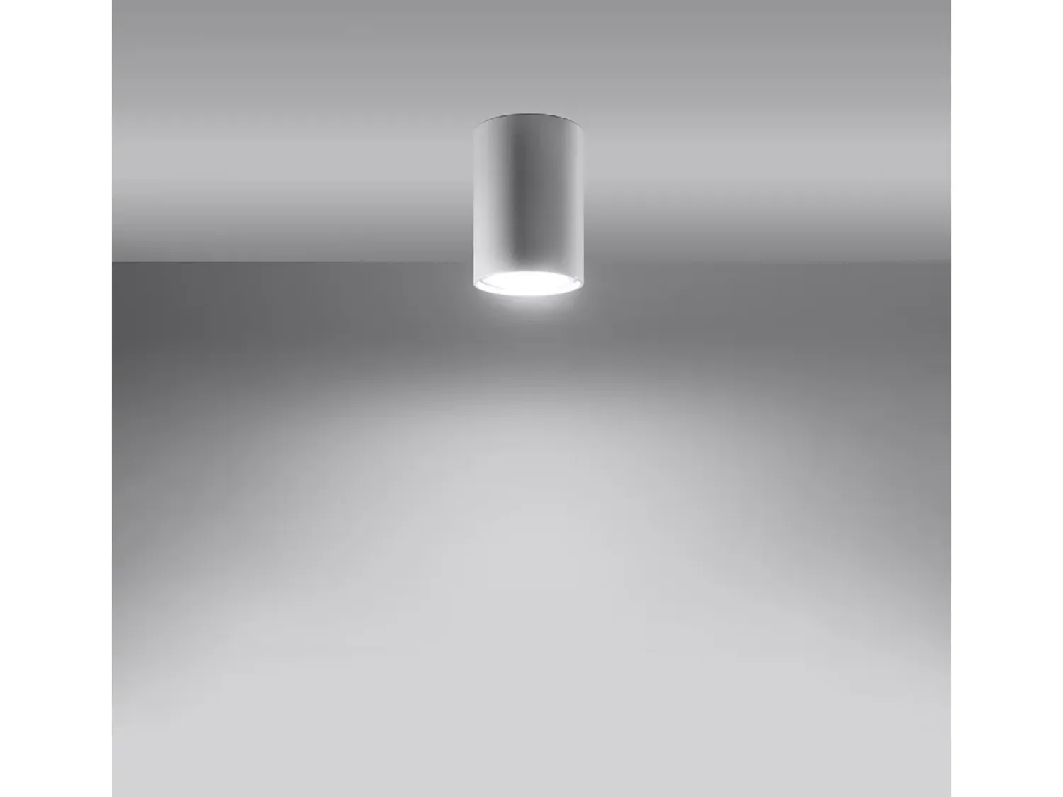 Sollux Lighting Plafón^Lámparas de techo Toris moderno de acero - 1 fuentes luminosas 4000K - L.6 x A.10 cm - Blanco
