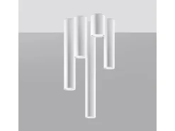 Sollux Lighting Plafón^Lámparas de techo Toris moderno de acero - 1 fuentes luminosas 4000K - L.6 x A.10 cm - Blanco