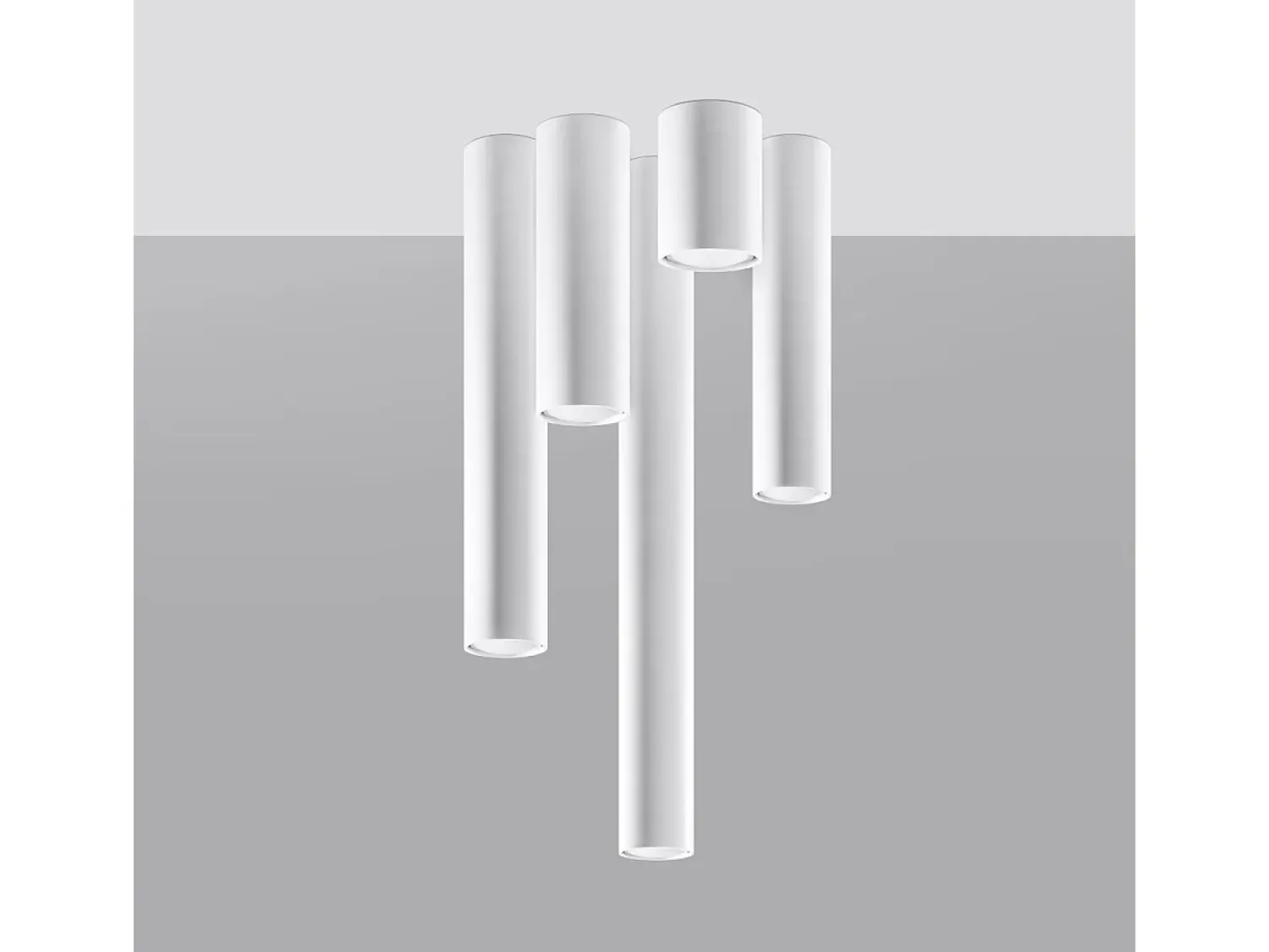 Sollux Lighting Plafón^Lámparas de techo Toris moderno de acero - 1 fuentes luminosas 4000K - L.6 x A.10 cm - Blanco