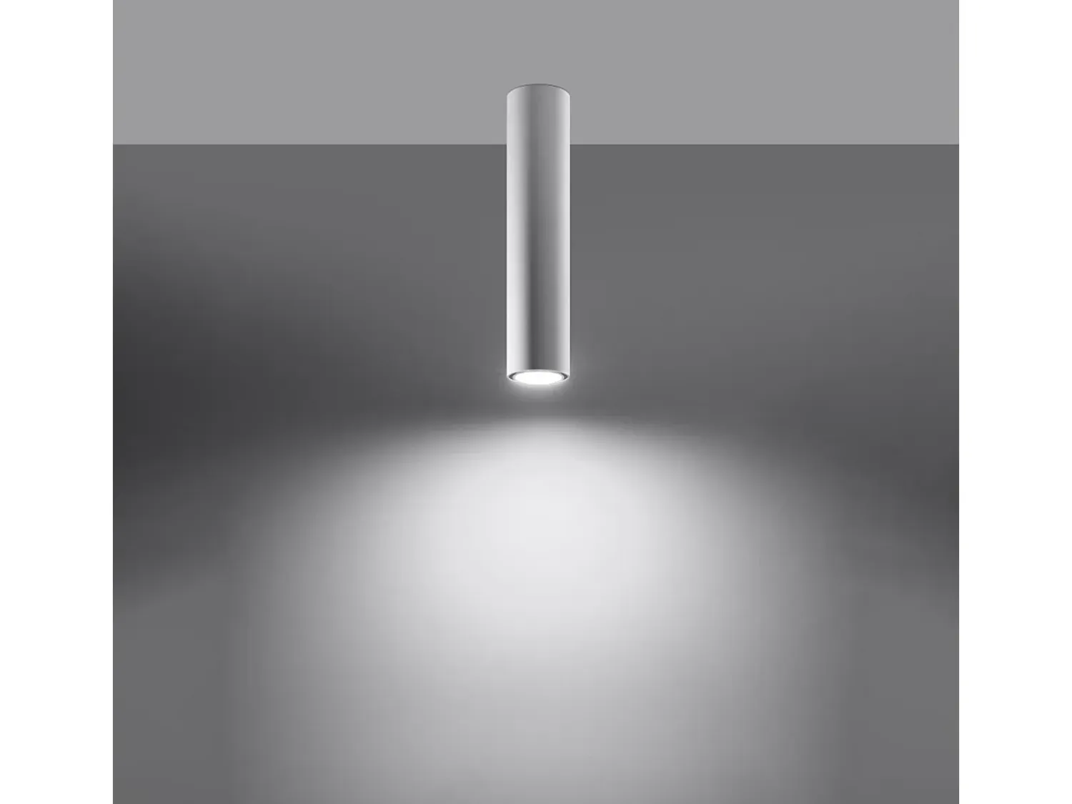 Sollux Lighting Plafón^Lámparas de techo Toris moderno de acero - 1 fuentes luminosas 4000K - L.6 x A.40 cm - Blanco