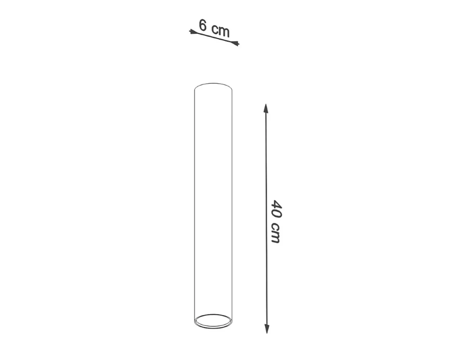Sollux Lighting Plafón^Lámparas de techo Toris moderno de acero - 1 fuentes luminosas 4000K - L.6 x A.40 cm - Blanco