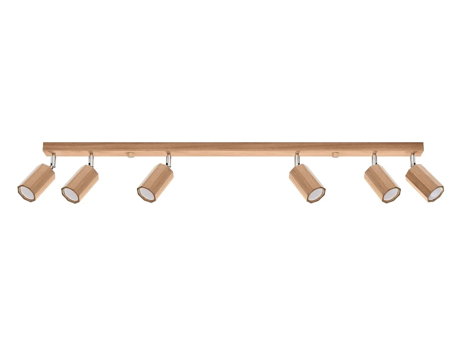 Sollux Lighting Plafón^Lámparas de techo Xenor escandinavo de madera - 6 fuentes luminosas 3000K - L.120 x A.20 cm - roble Marru00f3n