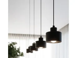Sollux Lighting Plafón^Lámparas de techo Zavros moderno de acero - 3 fuentes luminosas 4000K - L.32 x A.29 cm - Negro
