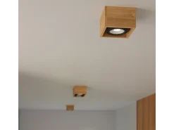 Sollux Lighting Plafón^Lámparas de techo Zentra escandinavo de madera - 1 fuentes luminosas 3000K - L.14 x A.10 cm - madera natural Color natural claro