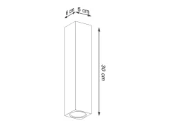 Sollux Lighting Plafón^Lámparas de techo Zezu escandinavo de madera - 1 fuentes luminosas 4000K - L.6 x A.30 cm - roble Marru00f3n