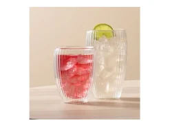 Lote 2 Vasos Doble Pared 45cl Pavina Rayados Bodum