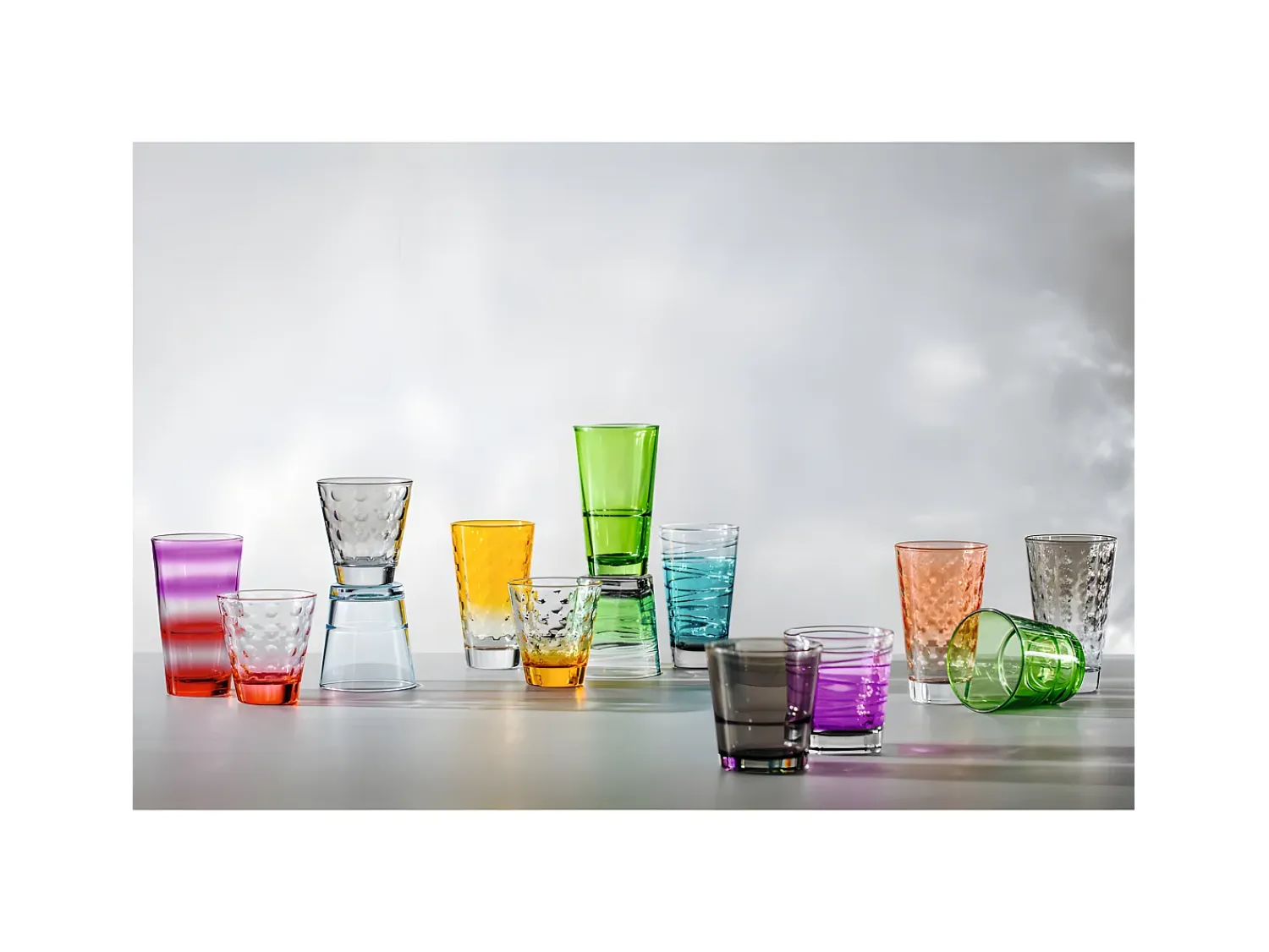 Discount Leonardo Lote de 6 vasos de colores 215 ml vaso multicolor