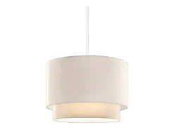 TDK IMPORT Lámpara Suspendida^Luminaria Colgante de Techo con Pantalla Crema 30x20 Cm Blanco