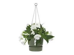 Clearance ELHO Maceta colgante 24 - Exterior Ø 23,9 x 20,3 cm - hoja Verde