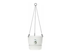 ELHO Macetero^Maceta colgante exterior Ø 24 x Alto 20 cm - Blanco