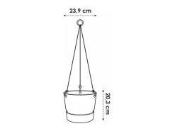 ELHO Macetero^Maceta colgante exterior Ø 24 x Alto 20 cm - Blanco
