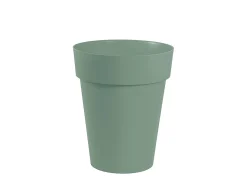 Maceta de plástico Toscana verde laurel Ø 44 cm - Resistente a los golpes - Uso interior y exterior