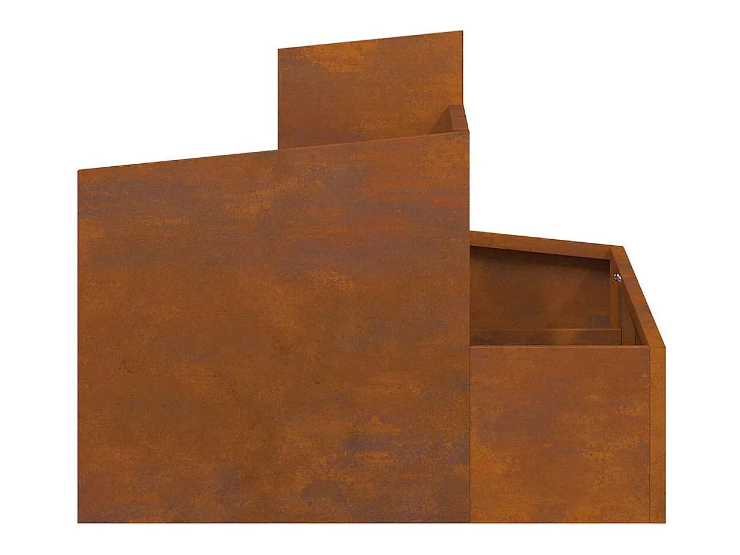 Best Maceta para Jardín | Jardinera | Macetero Marrón 60 x 60 x 50 cm Acero oxidado Marru00f3n